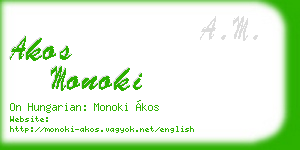 akos monoki business card